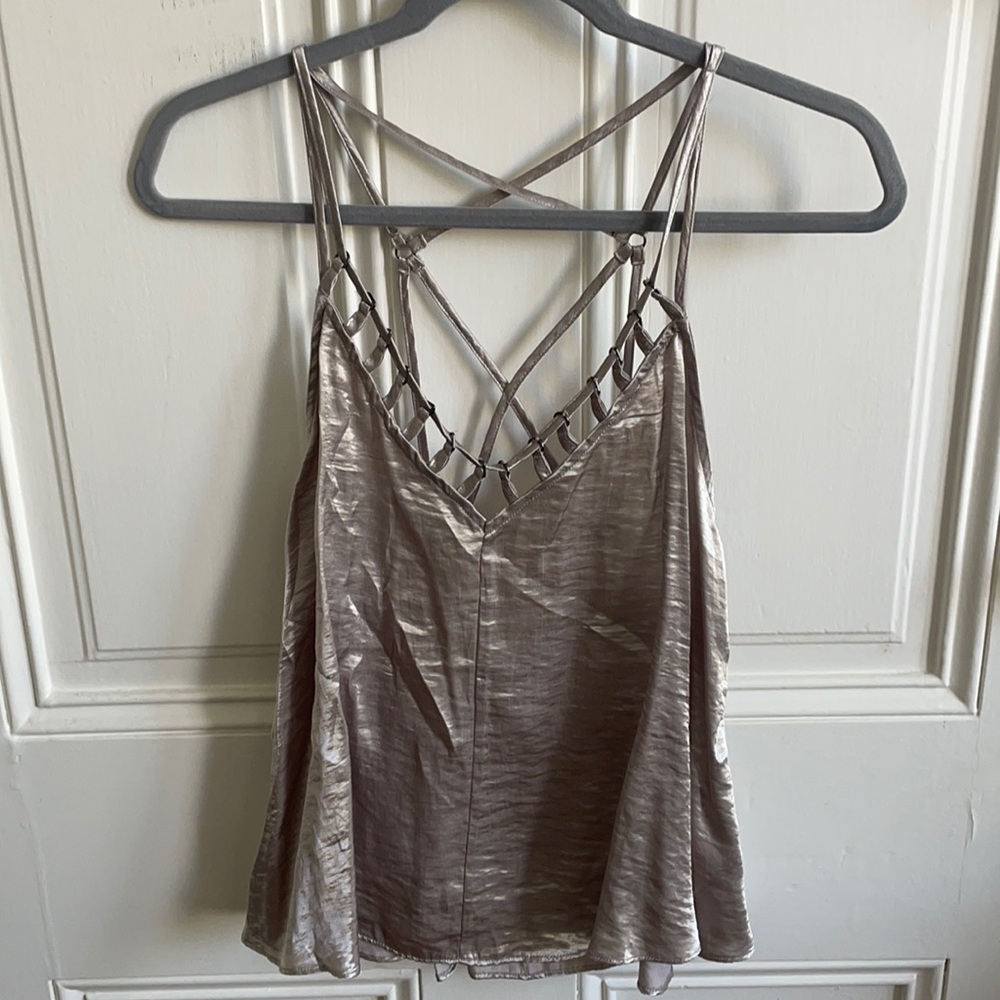 Free People Metallic Tank